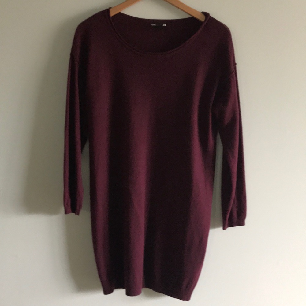 DONATED H&M Maroon Lightweight Sweater Dress
